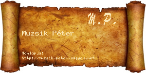 Muzsik Péter névjegykártya